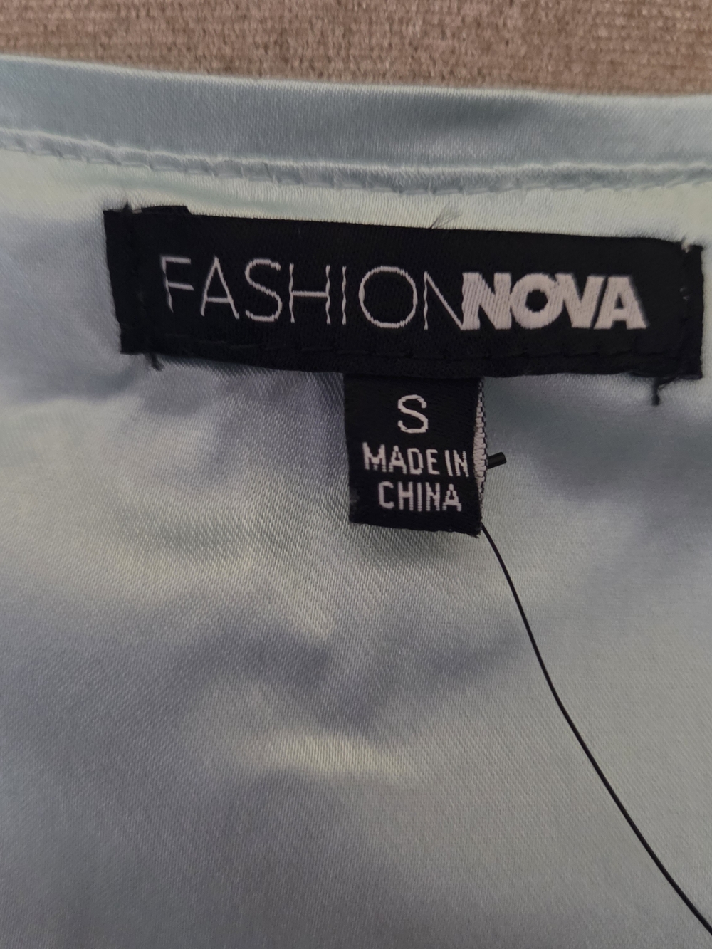 Fashion Nova S Mini Dress Light Blue & Satin - Picture 7 of 10